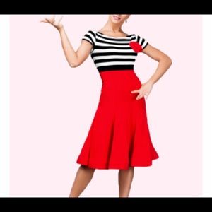 red latin dance dress